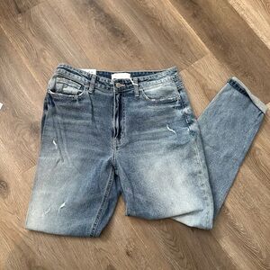 Women's Faded Blue Slim Jeans { #7 }